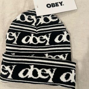 Obey All Over Logo Beanie